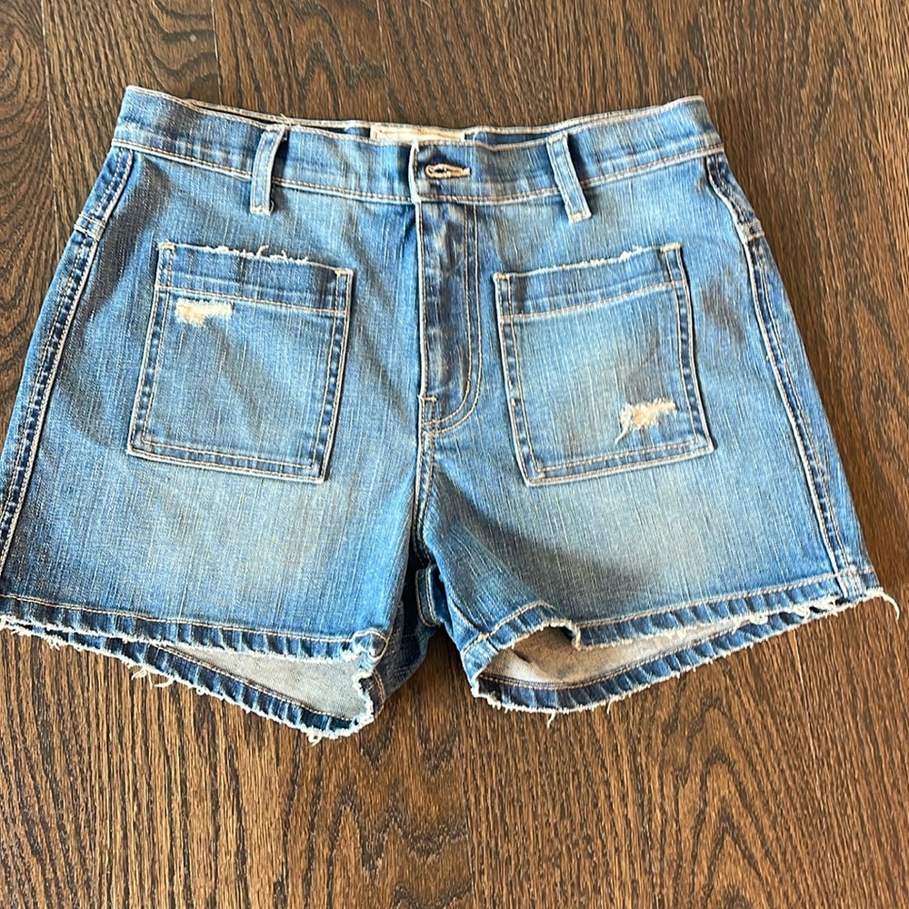 Current/Elliott Light Blue Denim Jean Shorts